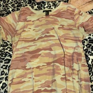 Forever 21 pink camo tee